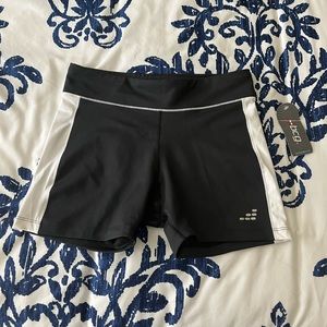 Black and white BCG biker shorts